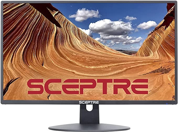 Sceptre 24 inch Professional Low Profile 75Hz 1080p LED Monitor 2x HDMI VGA Built-in Speaker, Black (E248W-19203R Series)