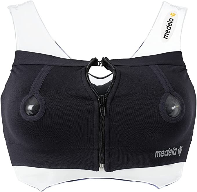 Medela Ultimate BodyFit Women's Bra Seamless Maternity and Nursing Bra for Excellent Fit and Support During Pregnancy and Breastfeeding, Black, S